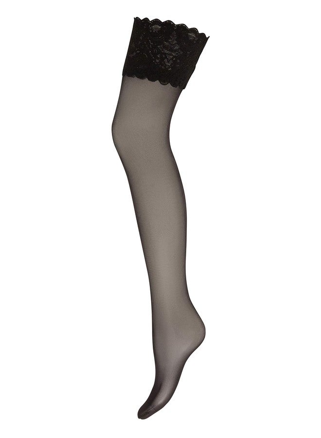 Wolford Satin Touch 20 Stay-Up For Women Black X-Small - Image 4